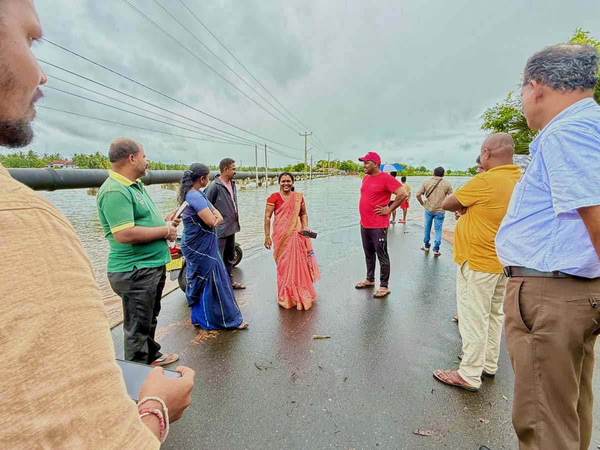 Inspection of flood situation Sumaithangi